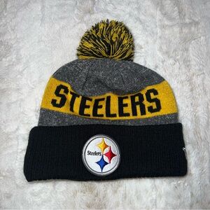 Steelers Beanie with Pom